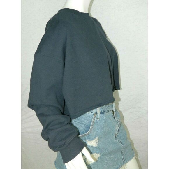 Champion Cropped Cut Off Crewneck Sweatshirt Sz XL‎ - Picture 3 of 7